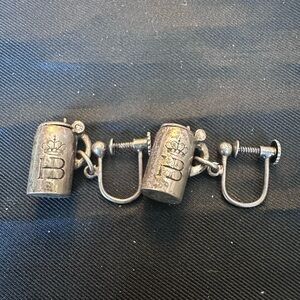 VTG Hofbrauhaus Beer Stein Mechanical Screw-Back Earrings
